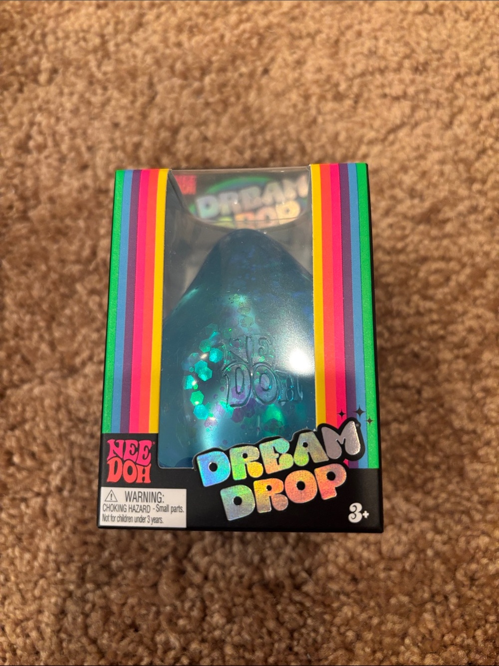 Authentic Nee doh viral glitter Dream Drop Kids Sensory Toy - Teal Blue